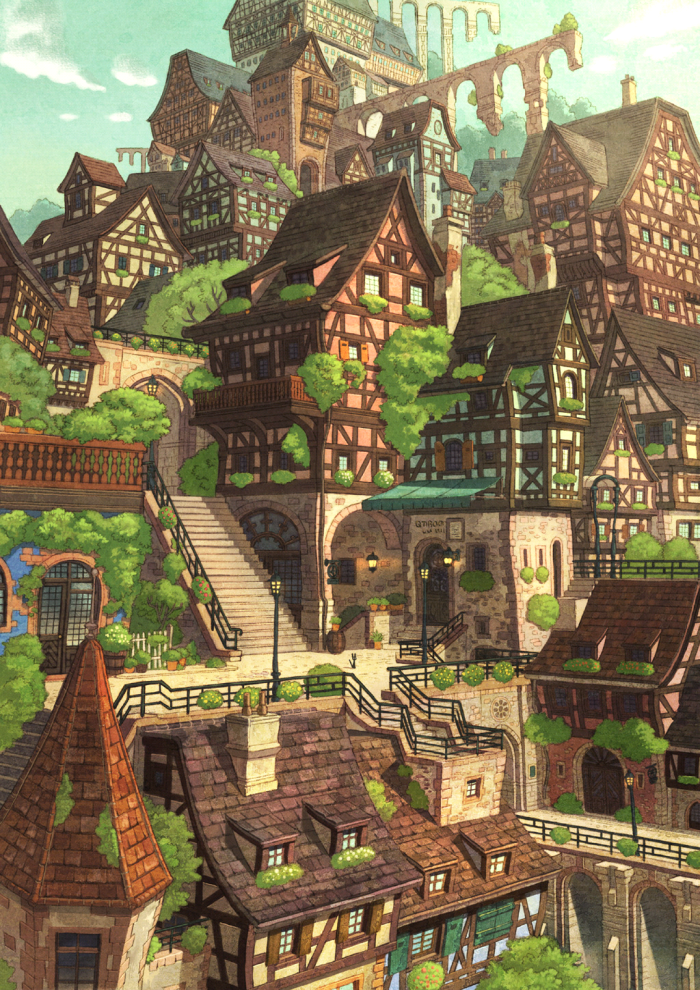 pixiv p站 同人 场景 风景 美图 唯美 意境 人物 画师 壮观 节日 板绘