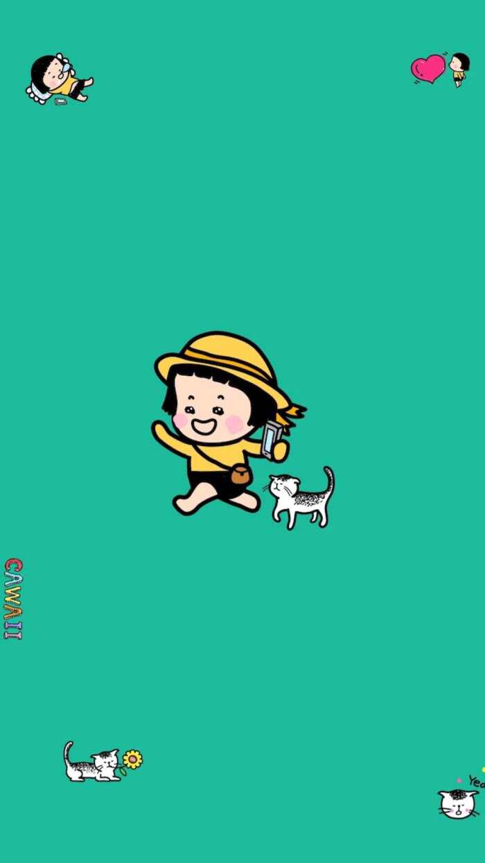 小可爱 壁纸 绿色 萌宠 动漫 桌面