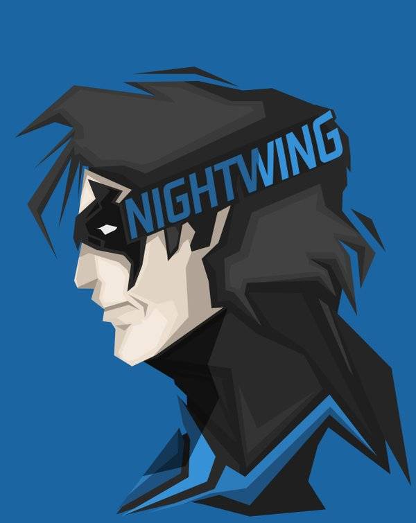 nightwing 夜翼 大少 dick dc batfamily 蝙蝠家 插画设计