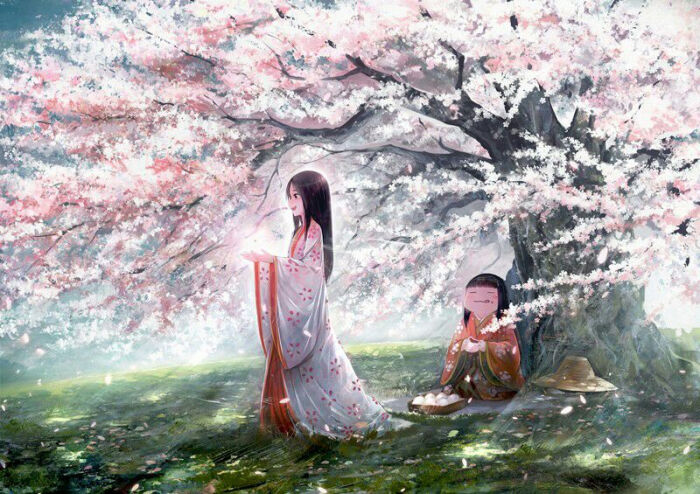 樱花 和风 动漫 壁纸 高清 和服