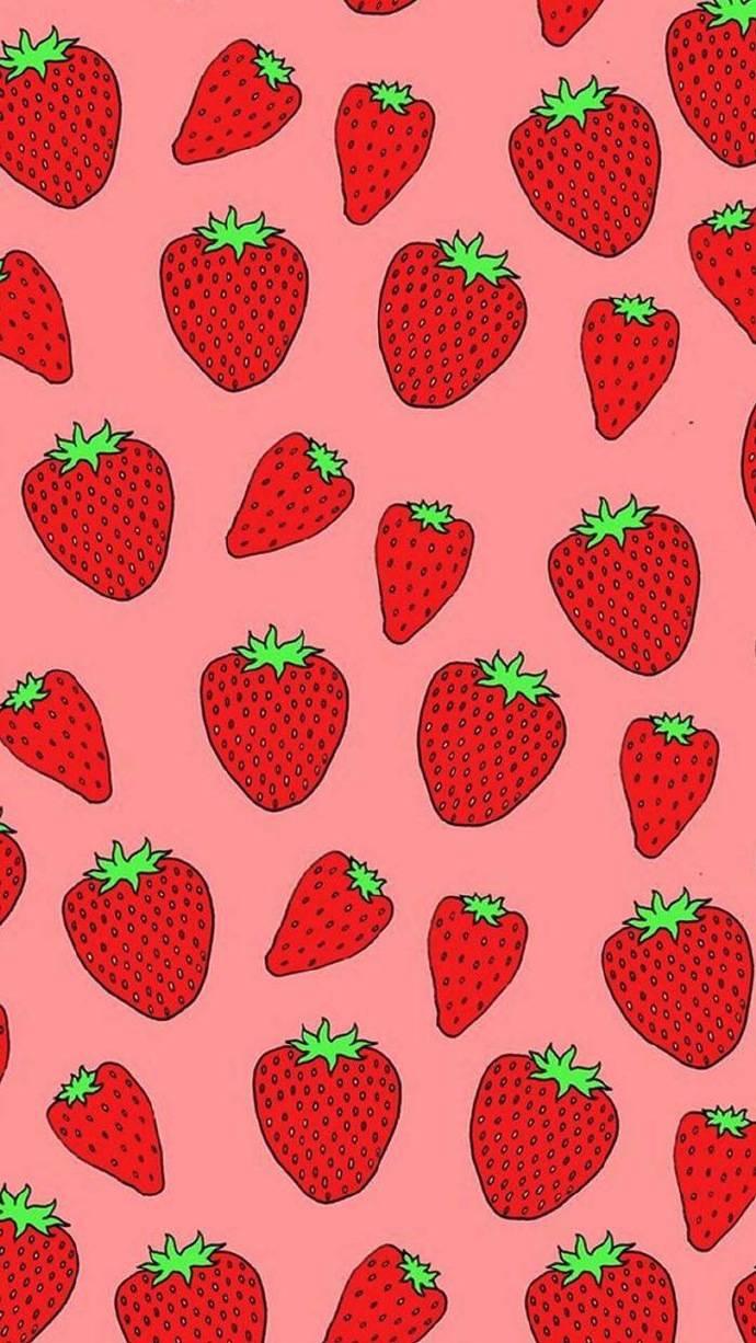 草莓 平铺 壁纸
