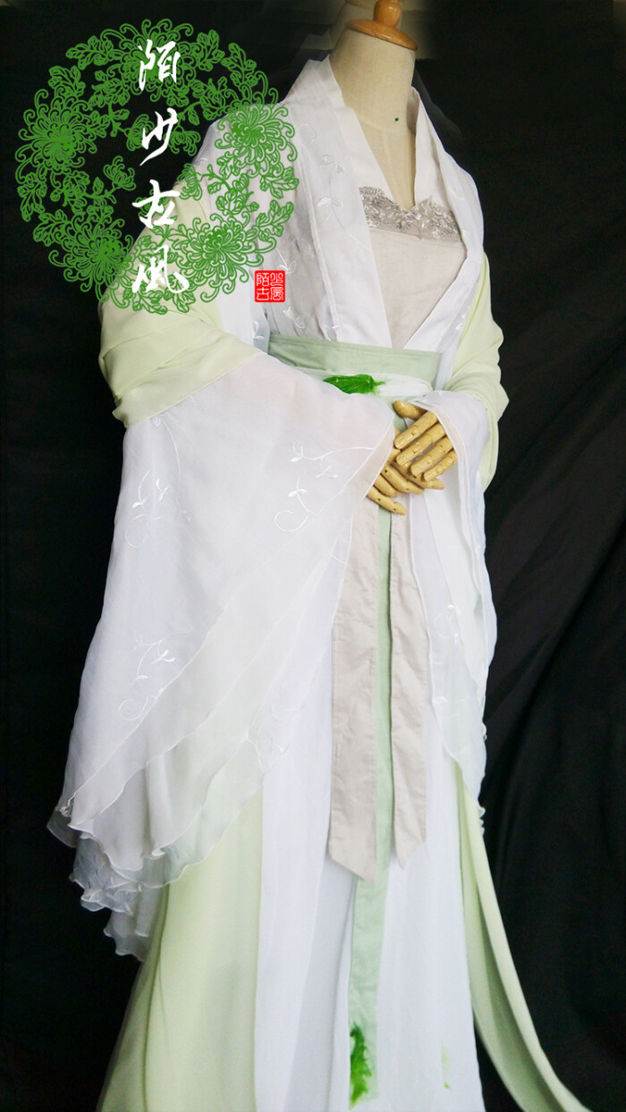 定制cosplay【陌少古风】绿白古装华丽 三生三世枕上书姬衡人设