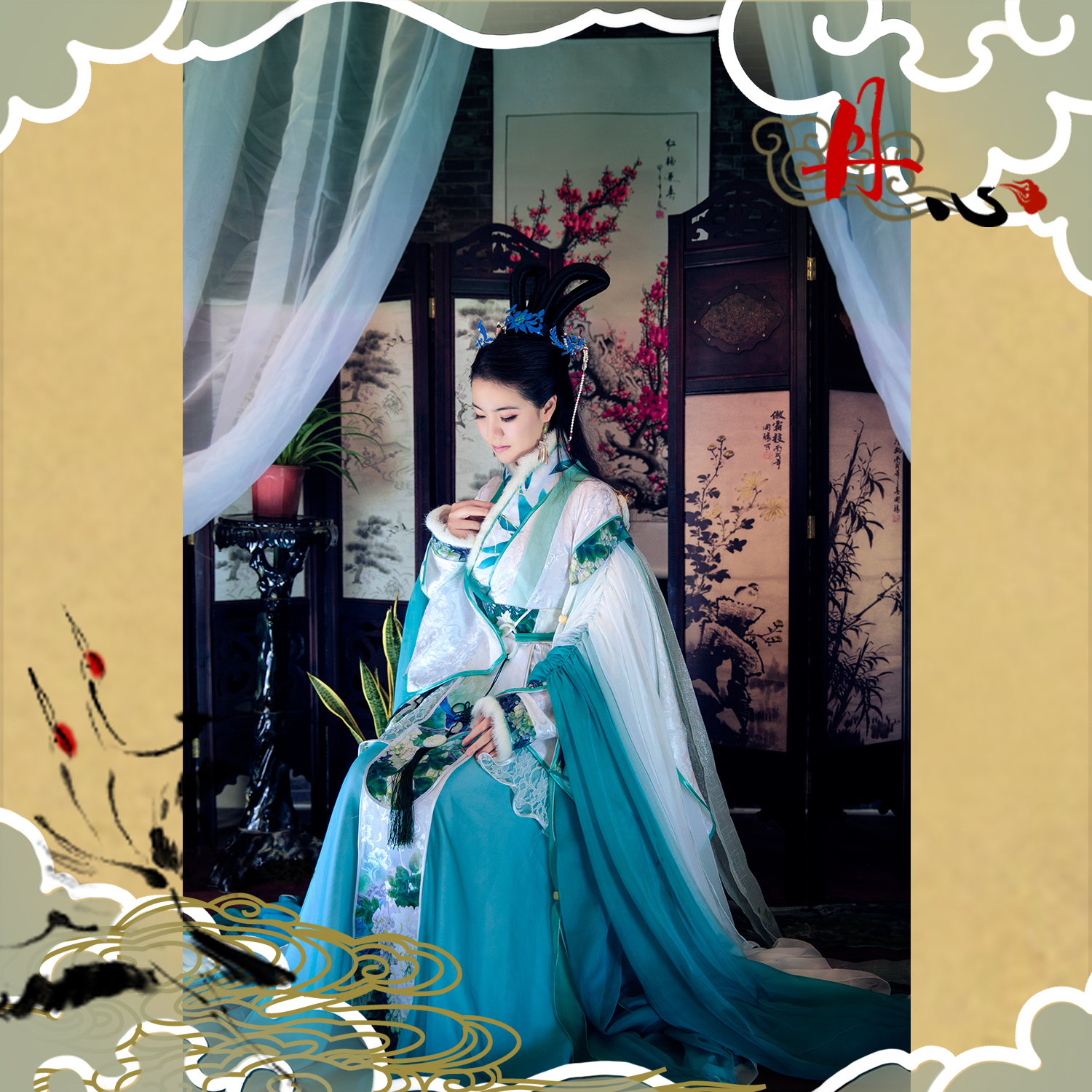 【白璧阁】【微澜】绿白渐变cosplay女古装|白浅|姜沉鱼|素素