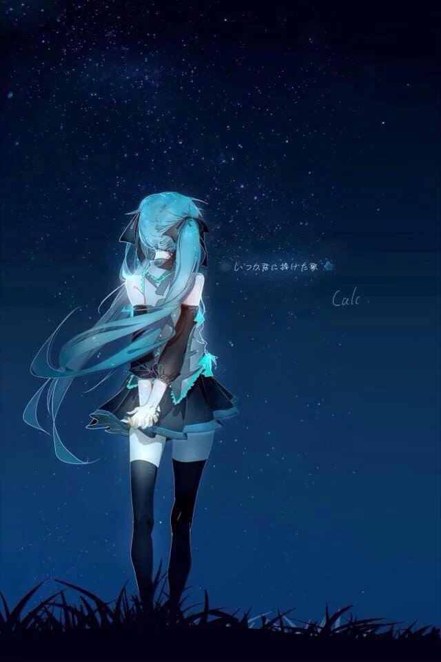 壁纸 二次元 少女 唯美 初音未来 虚拟歌姬 闺蜜 头像 背影 双马尾