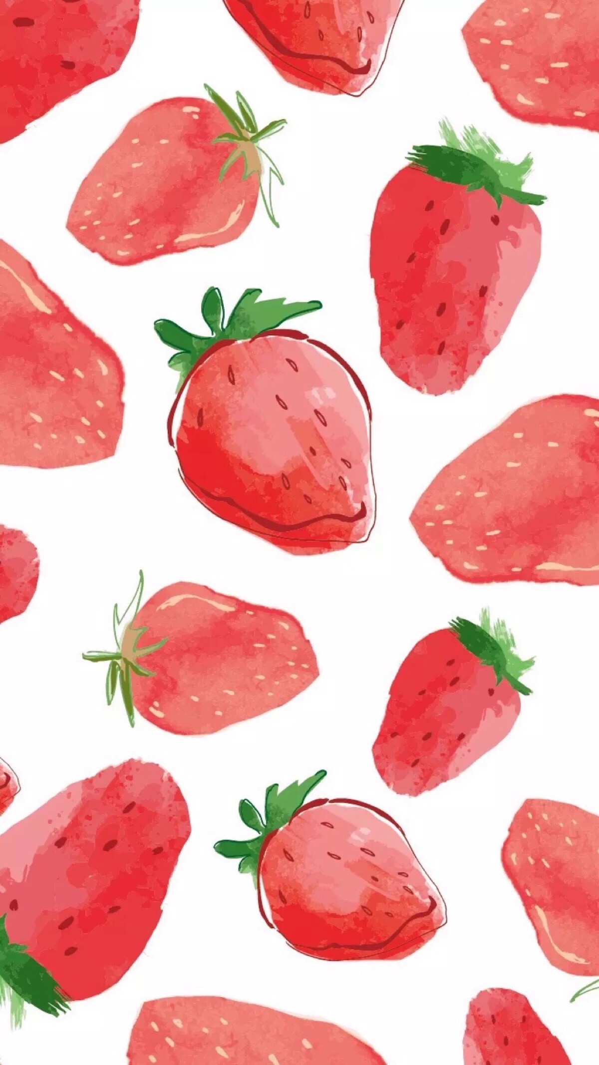 平铺大草莓卡通壁纸