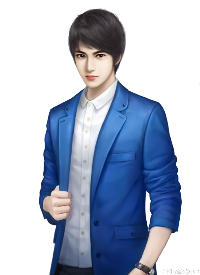 手绘 现代男子 橙光游戏 逆袭之星途闪耀