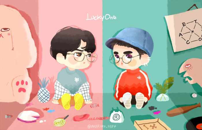 exo 3rd album 预告照 luckyone ver. fanart