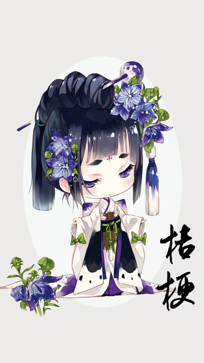桔梗花拟人图(着色大赞ヾ(66)太好惹