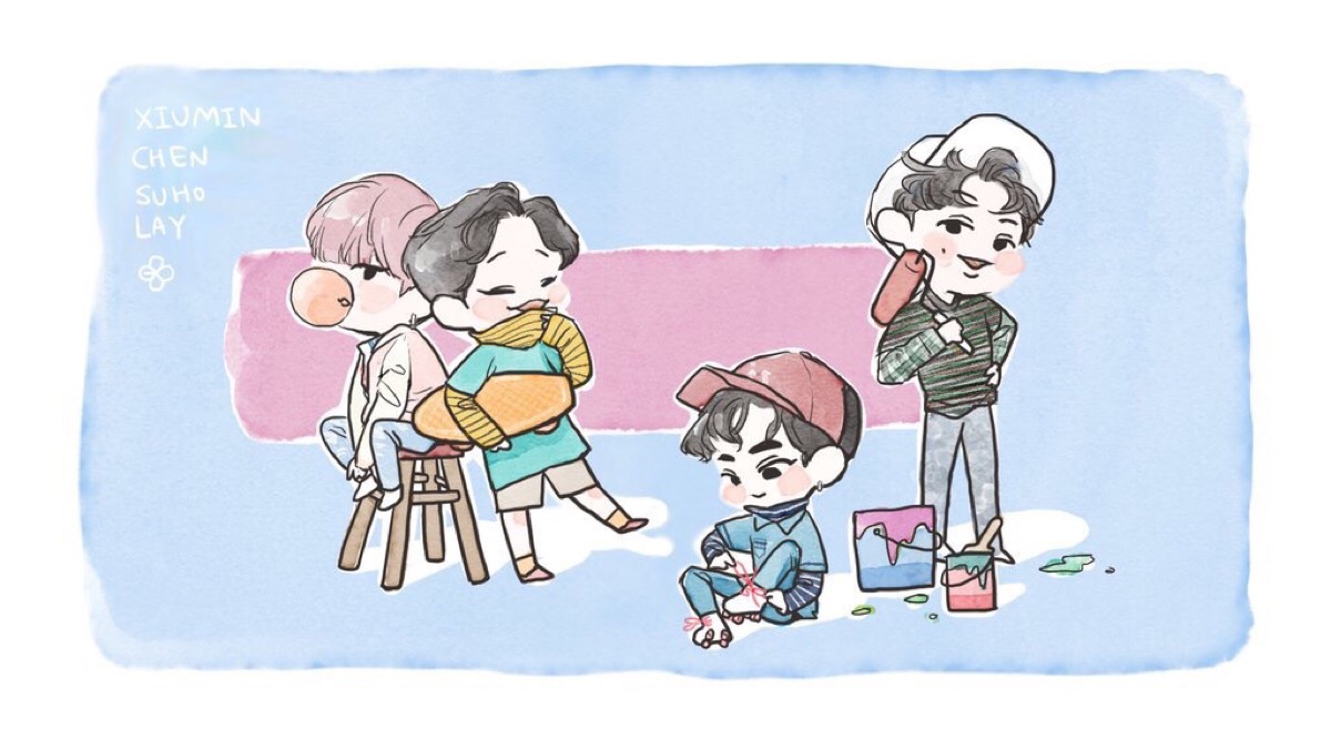 exo 3rd album 预告照 luckyone ver. fanart