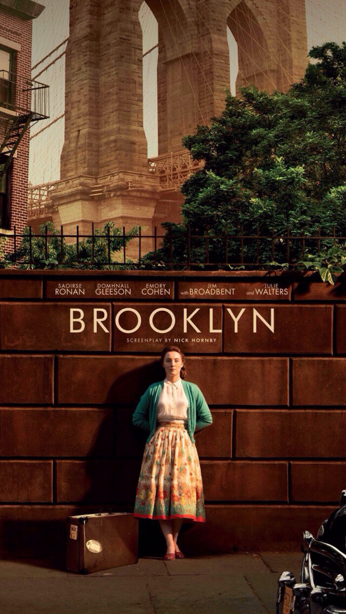 《布鲁克林》海报,让西尔莎罗南获得奥斯卡最佳女主角提名的电影.