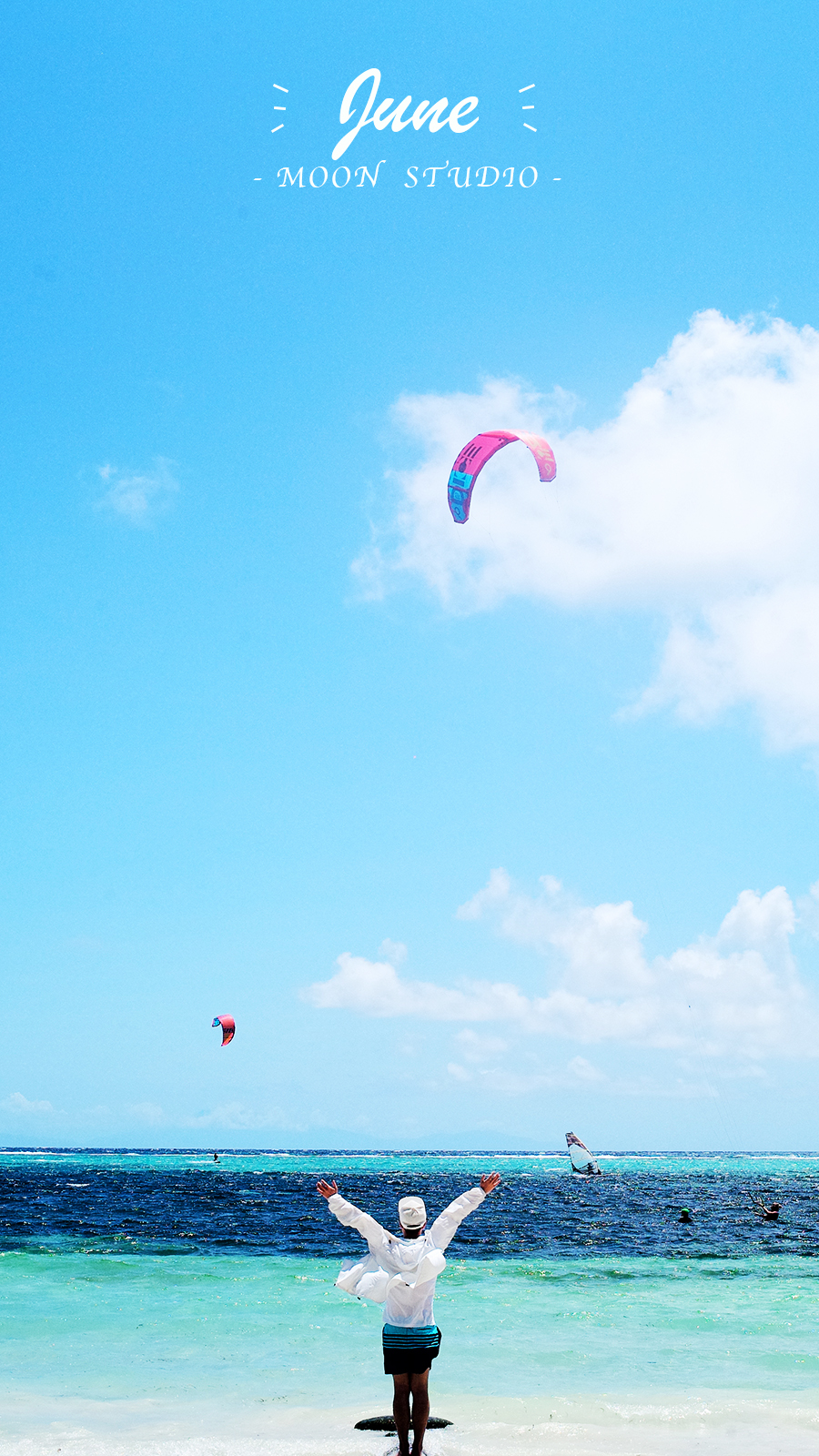 月份壁纸 六月壁纸 金浩森 海边 天空 意境 蓝色