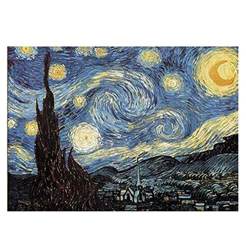 分享: 图案:星月夜; 原著:梵·高; 收藏于纽约现代艺术博物馆