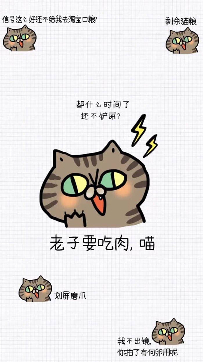 猫 卡通 搞笑 iphone壁纸android壁纸聊天背景各种素材 by万能小仙女i