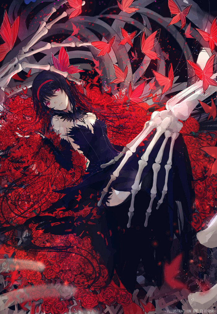 魔法少女小圆 晓美焰 /by:「白祈qsr」 [pixiv]p站 pixiv 插画 唯美