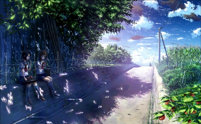 日系插画里的夏日场景,二次元的世界真的太美了!【cr:bocuden】