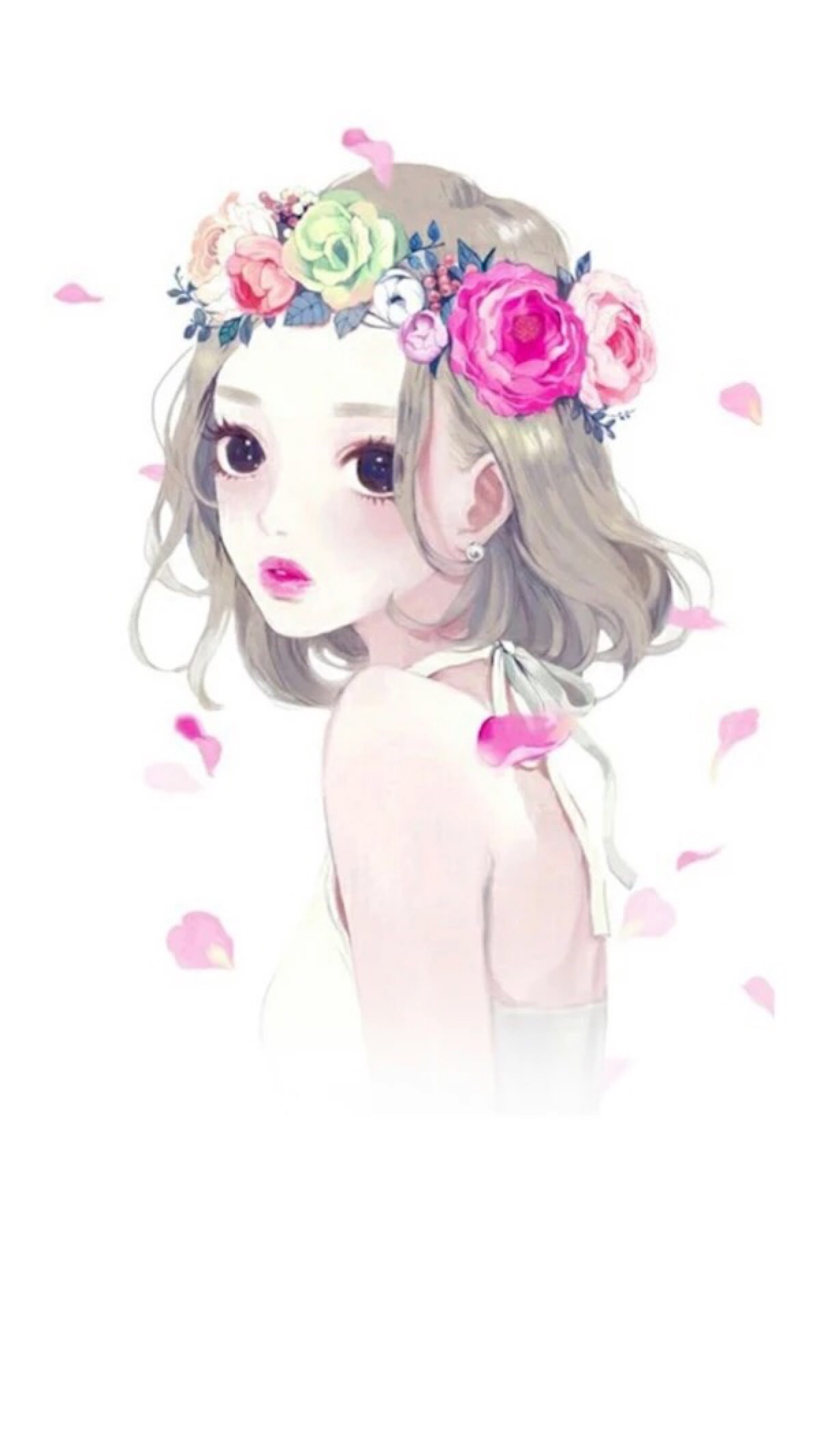 可爱 简单 插画 手绘 萌物 小清新 婚纱 闺蜜壁纸#平铺 卡通 手机壁纸
