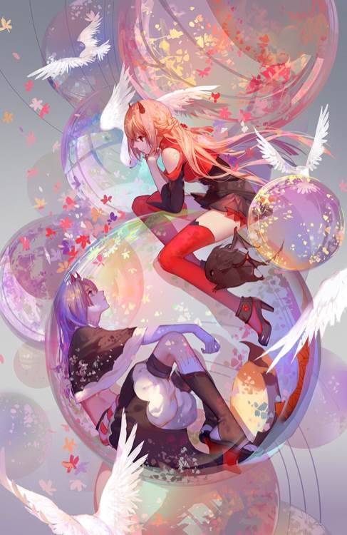 【花葬】二次元 插画 厚涂 动漫 ask画师 …-堆糖