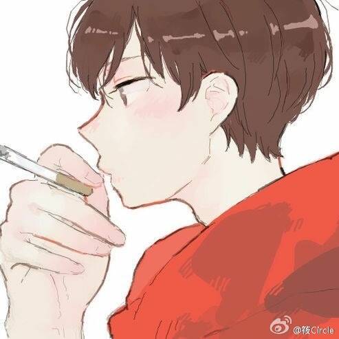 男,动漫,烟