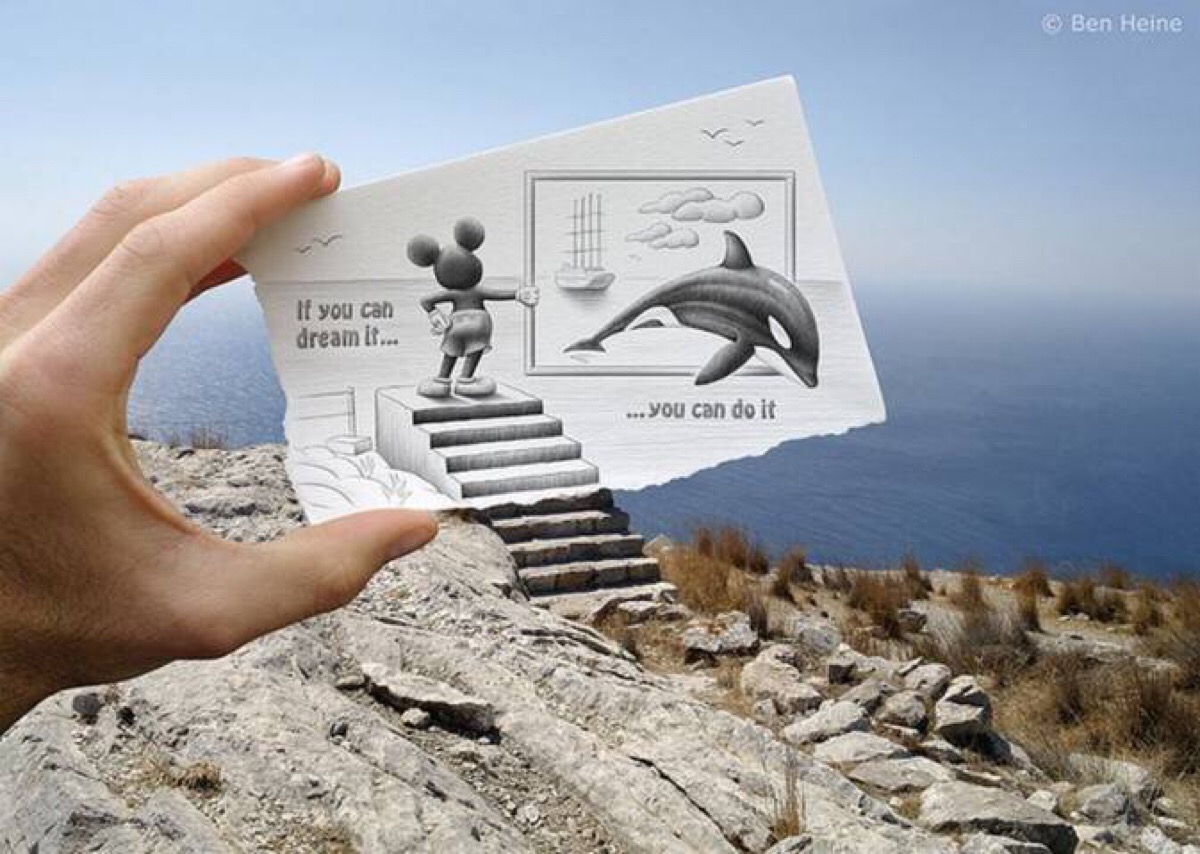 绘画与摄影,想象与现实.
