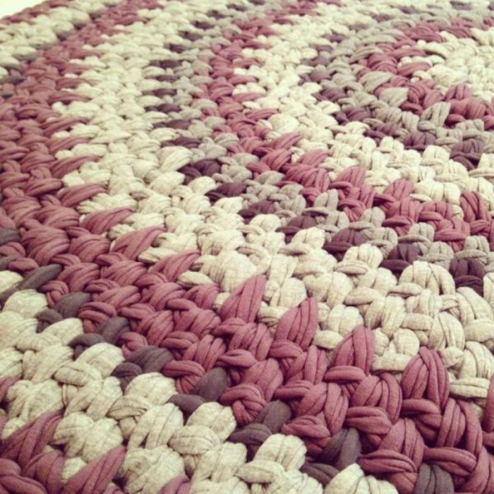 布条编织原型地毯