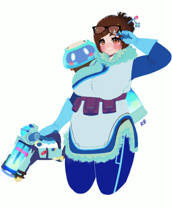 【overwatch守望先锋〗 图源自tumblr的rif-art 小美 gif 喜欢的点个