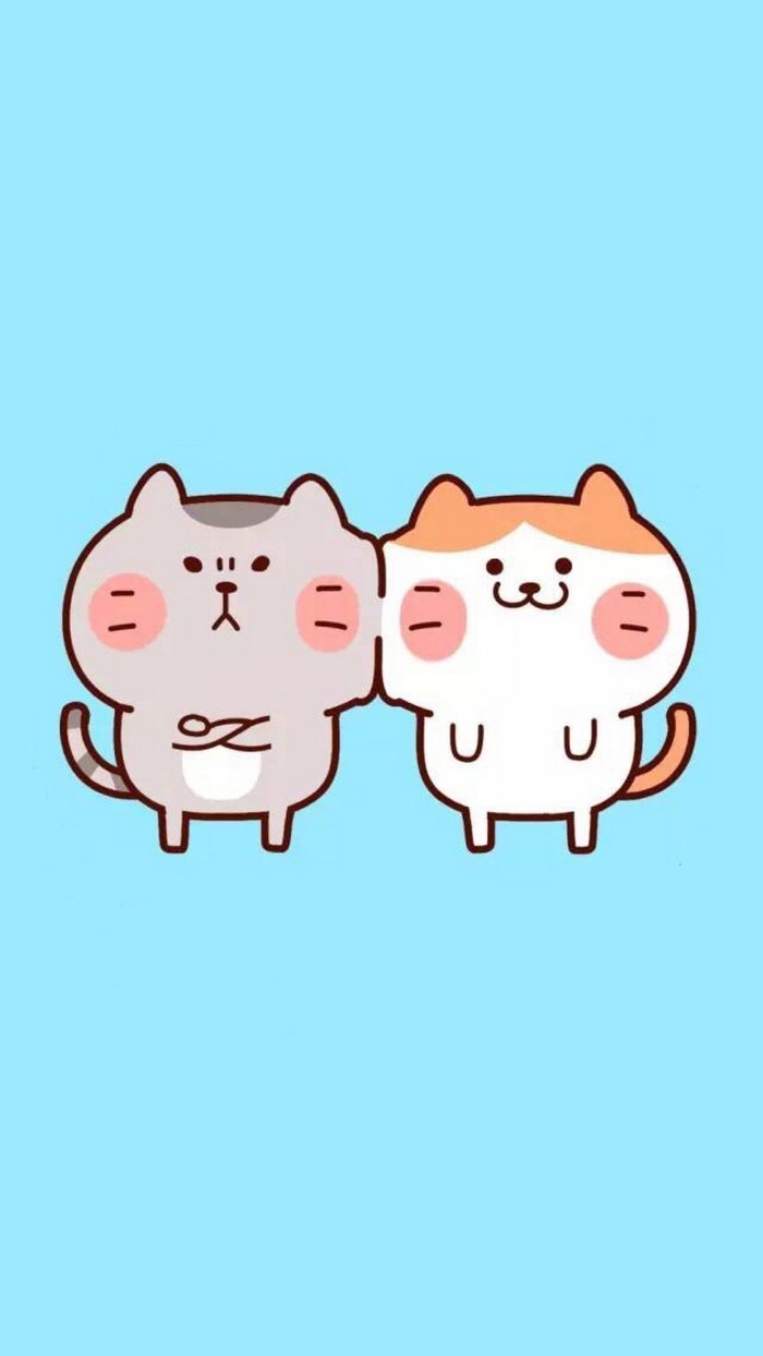 猫猫 壁纸 简单 卡通