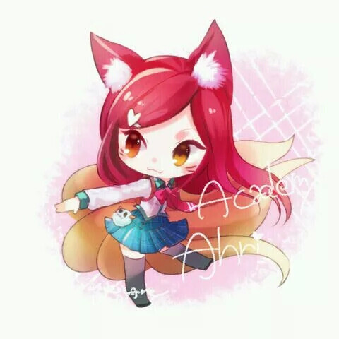 英雄联盟 lol 阿狸 萌图 可爱 九尾妖狐 游戏 ahri