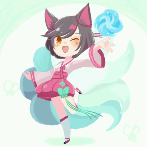 英雄联盟lol阿狸萌图可爱九尾妖狐游戏ahri