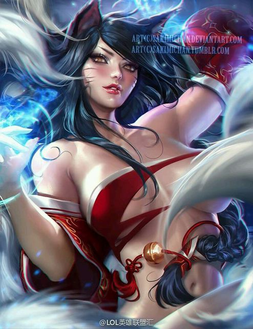 英雄联盟 lol 阿狸 萌图 可爱 九尾妖狐 游戏 ahri