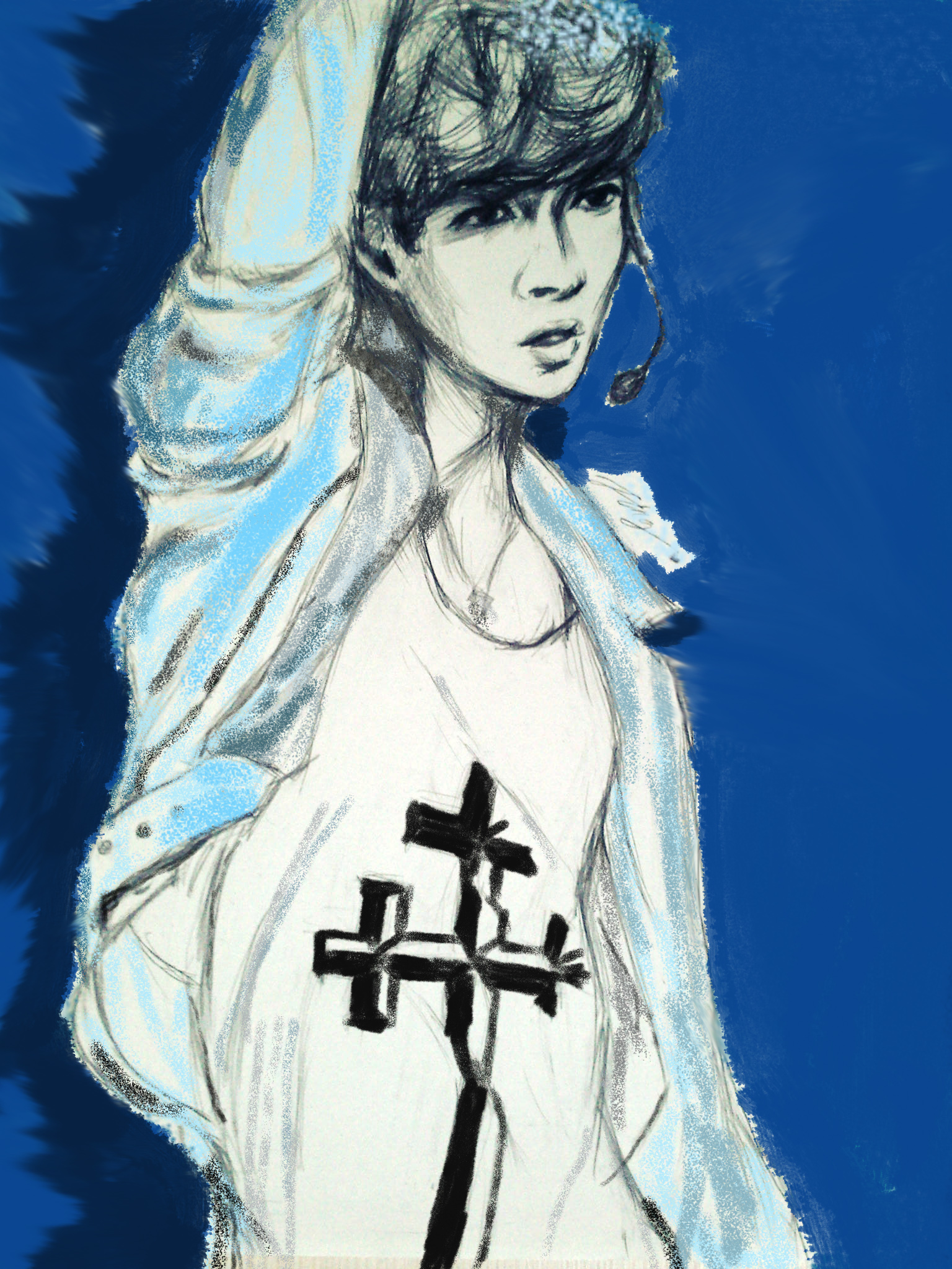 张艺兴 #手绘 #插画 #exo #lay