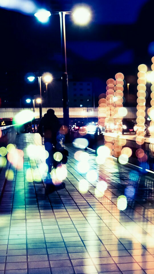 华灯初上 城市夜景