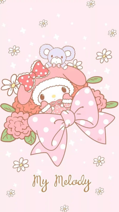 iphone壁纸 电脑壁纸 插画 文字 动漫 平铺 萌物 软妹 少女心 粉色
