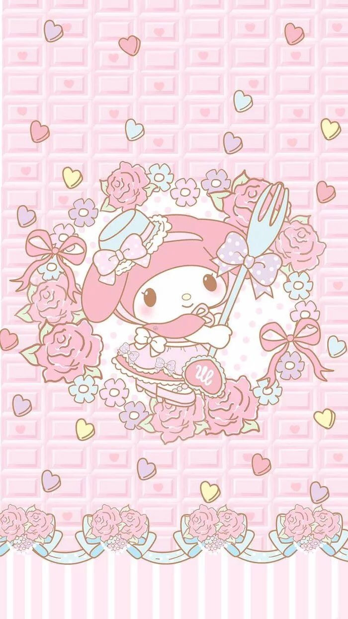 iphone壁纸 电脑壁纸 插画 文字 动漫 平铺 萌物 软妹 少女心 粉色