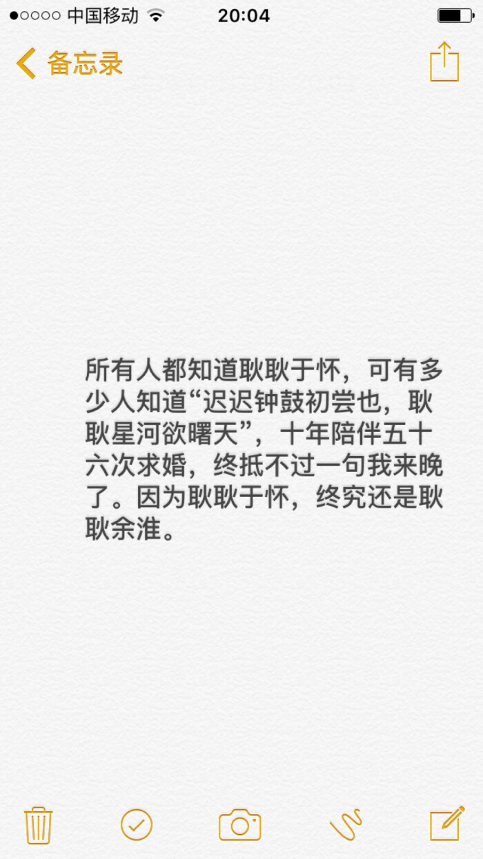 因为耿耿于怀,终究还是耿耿余淮.