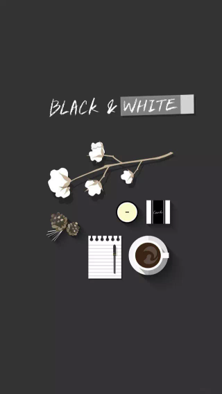 black&white文艺范清新 壁纸锁屏卡贴