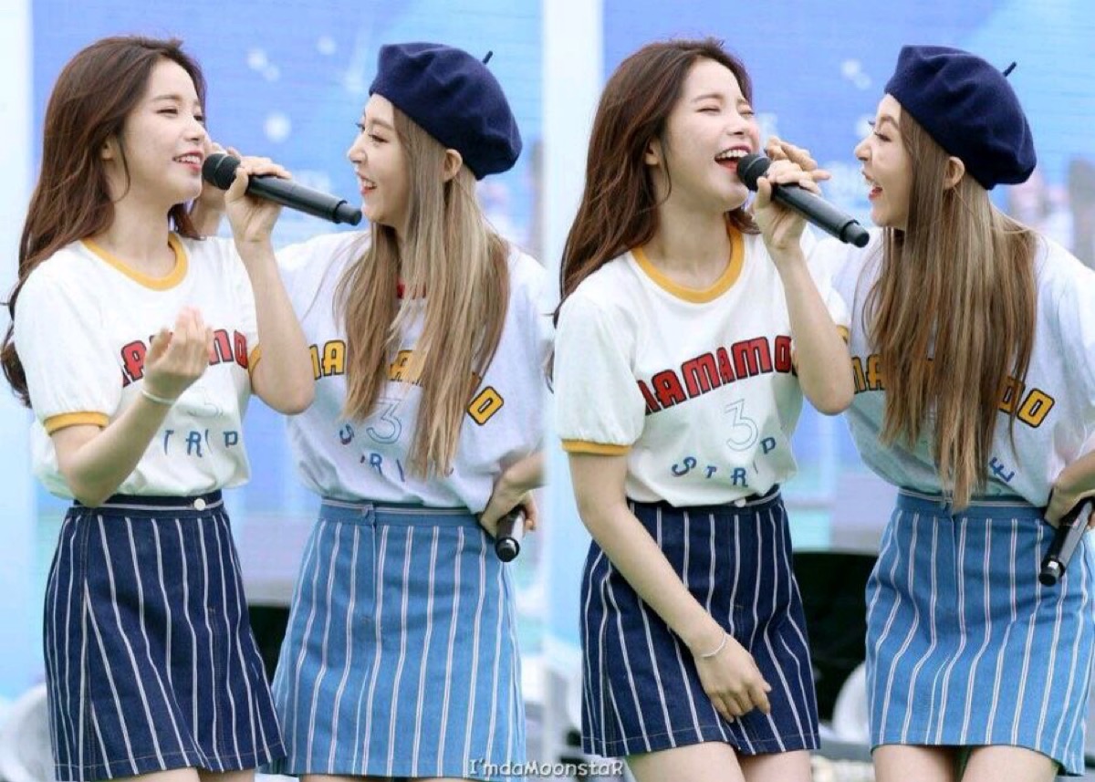 mamamoo# #moonsun# #moonbyul# #solar# 玟星&颂乐 在说啥呢?