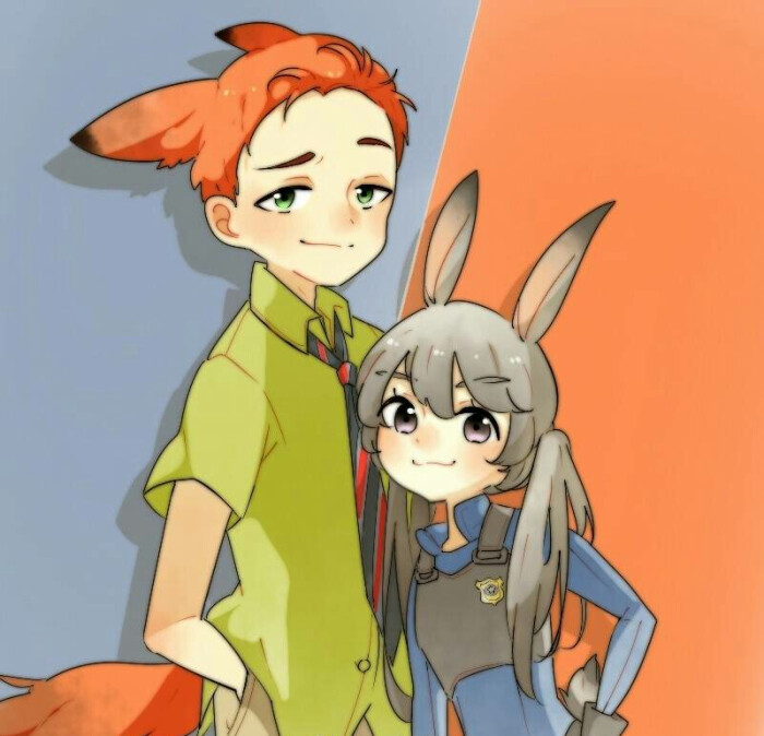 疯狂动物城# #zootopia# #nick# #judy# 狐兔cp 拟人