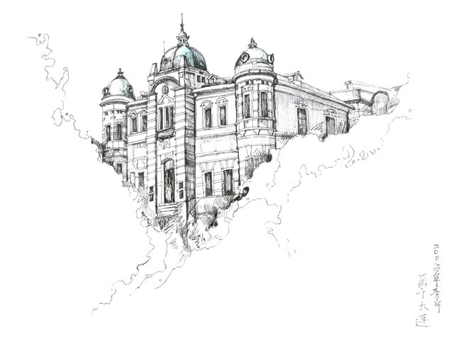 建筑素描速写
