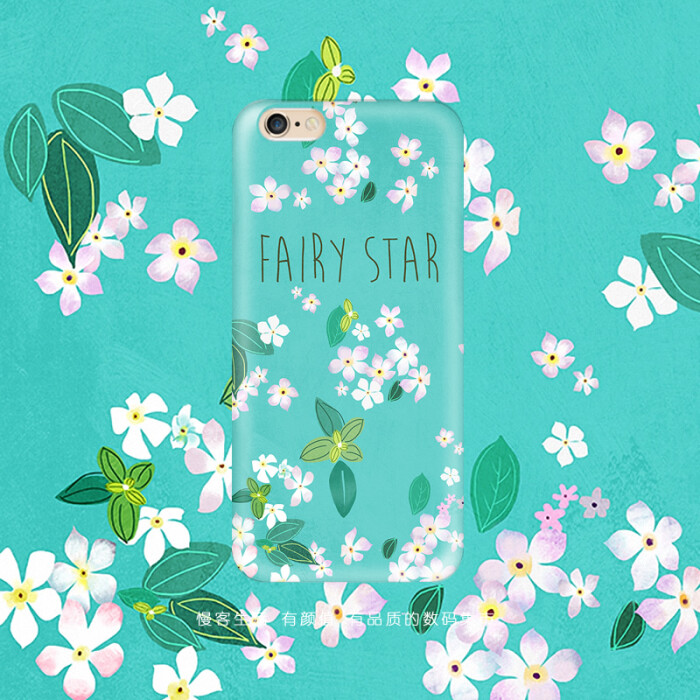优雅小花 日韩风格 慢客苹果iphone6s手机壳原创意全包防摔6splus