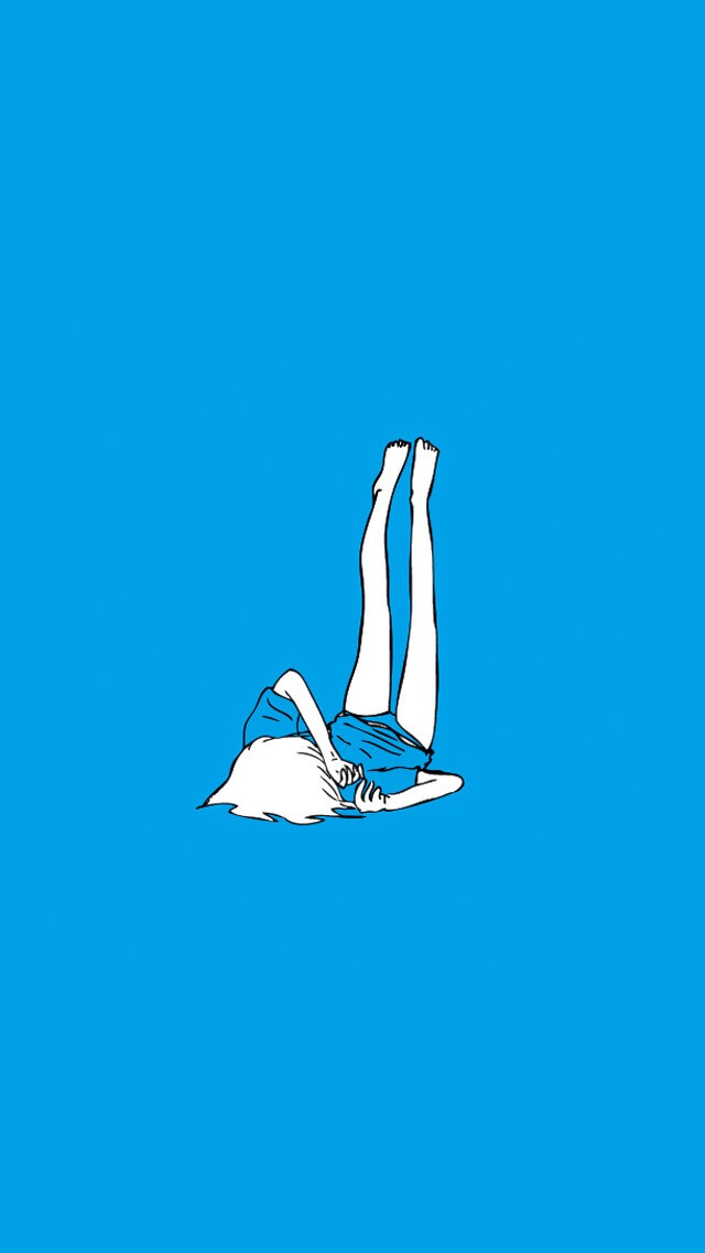 蓝色 壁纸 可爱