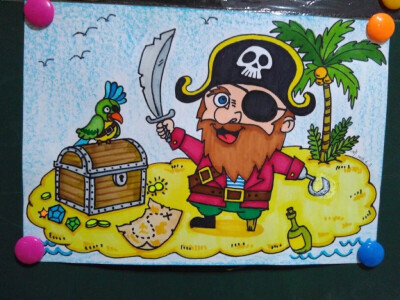 海盗,儿童画