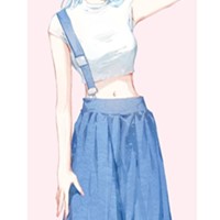moss(微博:@四次元青苔) 动漫 半身头像 自裁 少女 星座拟人 水瓶座