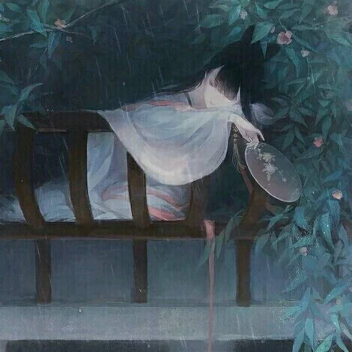 古风少女动漫背景头像