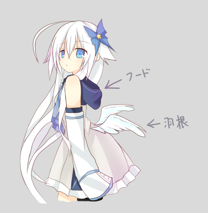 画师暗猫黒 id=56917091 白发 蓝眸 女图 女 长发 p站