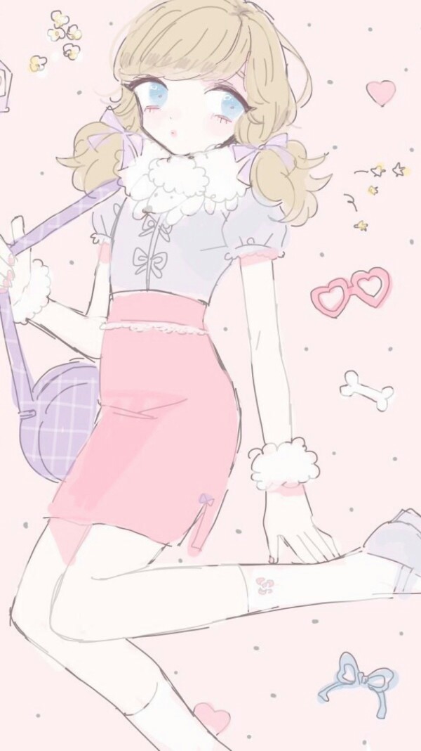 姐妹 卡哇伊 日系 软妹 二次元 粉红系 原宿 少女 梦幻 可爱 壁纸