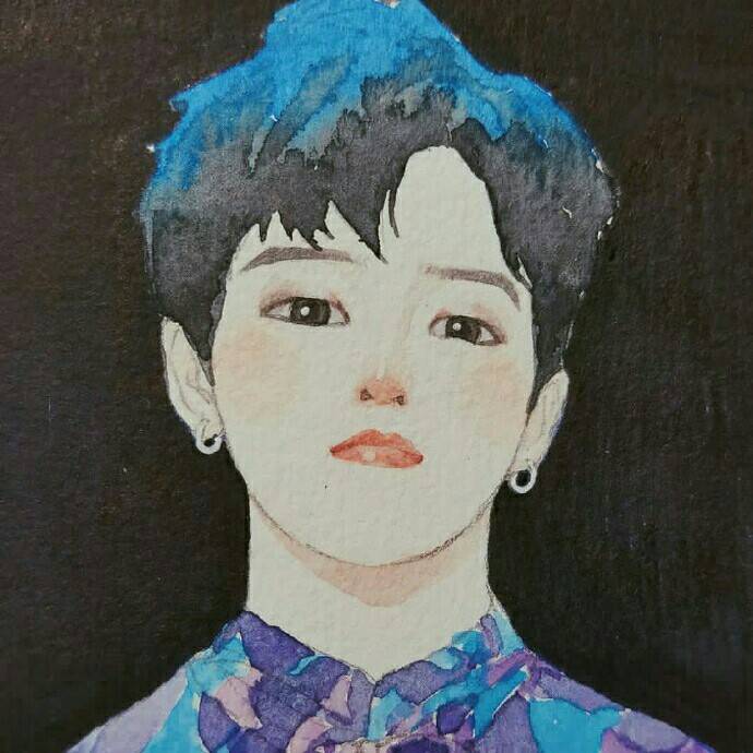 性毓的繁图集 男头 头像 水彩 权志龙
