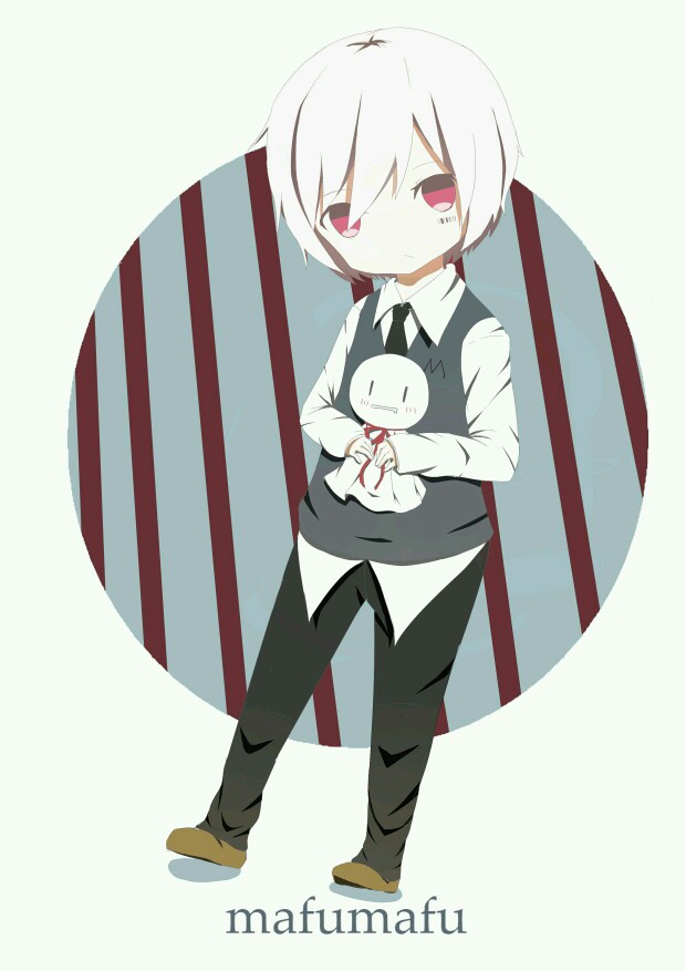 まふまふ 画师初染 id=45471855 まふまふ 白发 唱见 歌手 正太 红瞳