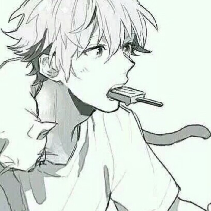 黑白 男头 动漫头像 二次元 头像 帅气 @痞鸦