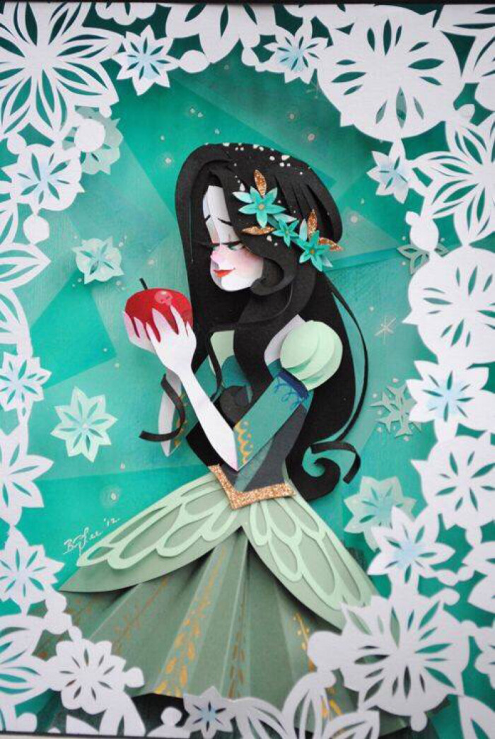 丨来自迪斯尼角色设计师brittney lee的纸艺插画.