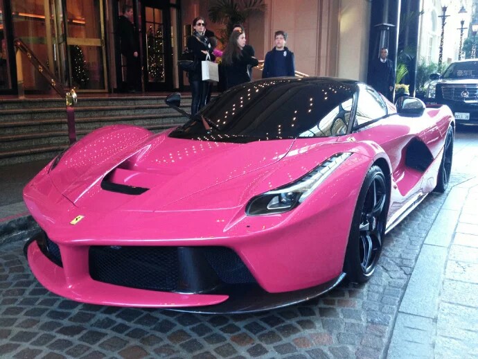 骚粉色 法拉利laferrari 太美啦